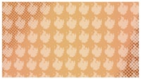 an orange and white pattern with flamingos on it